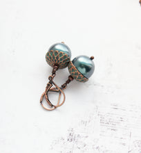 Load image into Gallery viewer, Acorn EARRINGS (8 colors) | Blush Mint Copper Patina