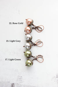 Acorn EARRINGS (8 colors) | Blush Mint Copper Patina