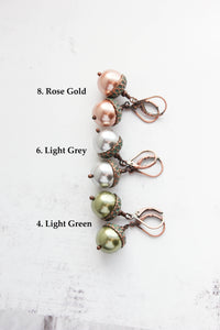 Acorn EARRINGS (8 colors) | Blush Mint Copper Patina