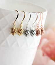 Load image into Gallery viewer, Rose Gold Pinecone Earrings (6 options)