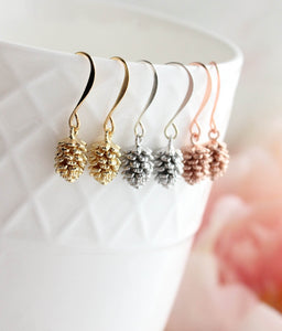 Rose Gold Pinecone Earrings (6 options)