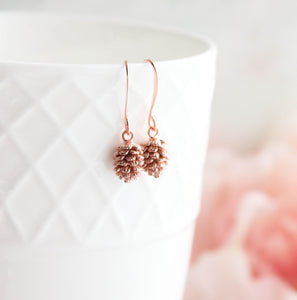 Rose Gold Pinecone Earrings (6 options)