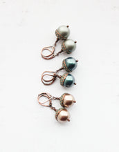 Load image into Gallery viewer, Acorn EARRINGS (8 colors) | Blush Mint Copper Patina