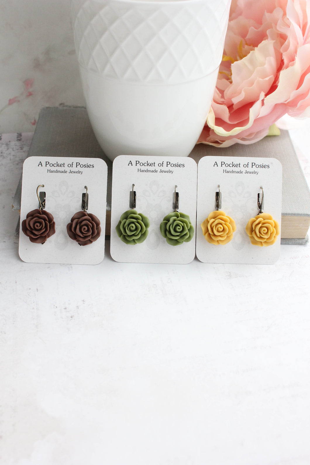 Rose Earrings (30 colors/styles)