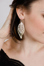 Load image into Gallery viewer, Double Leaf Filigree Earrings