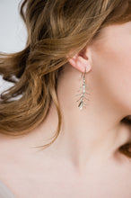 Load image into Gallery viewer, Leafy Branch Earrings - Matte Silver Rhodium