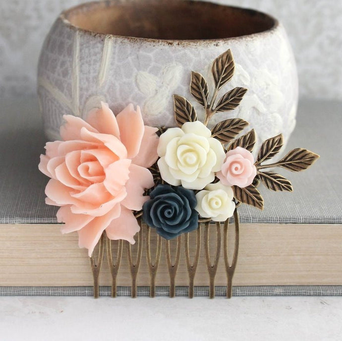 Blush Rose Hair Comb