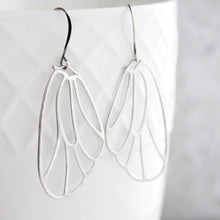 Load image into Gallery viewer, Silver Wing Earrings