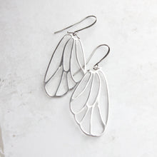 Load image into Gallery viewer, Silver Wing Earrings