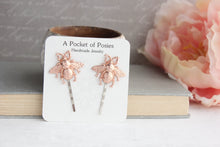 Load image into Gallery viewer, Bee Bobby Pins | Rose Gold Bee Hair Pins