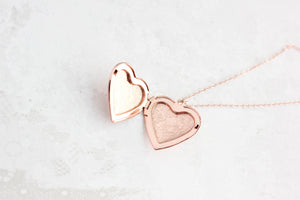 Rose Gold Locket Necklace (3 styles)