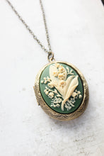 Load image into Gallery viewer, Lily of the Valley Photo Locket Necklace