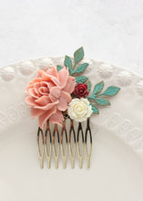 Load image into Gallery viewer, Bridal Hair Comb | Verdigris Patina Leaves