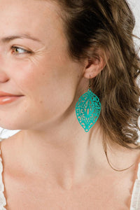 White Patina Filigree Earrings