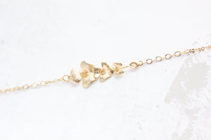 Gold Orchid Bracelet