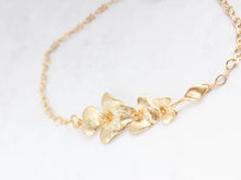 Load image into Gallery viewer, Gold Orchid Bracelet