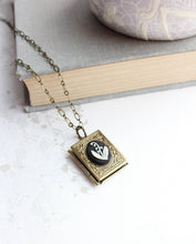 Load image into Gallery viewer, Lily of the Valley Necklace Book Locket Necklace