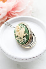 Load image into Gallery viewer, Lily of the Valley Photo Locket Necklace