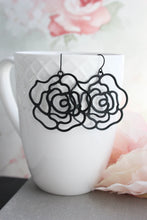 Load image into Gallery viewer, Big Rose Filigree Earrings