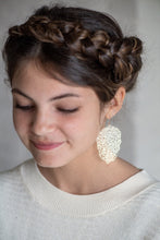 Load image into Gallery viewer, Big Gold Filigree Leaf Earrings