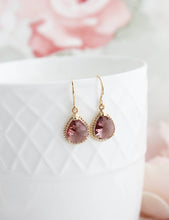 Load image into Gallery viewer, Glass Teardrop Earrings (3 colors available)