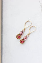 Load image into Gallery viewer, Pink Drop Earrings | Rose Water Opal Glass Jewel