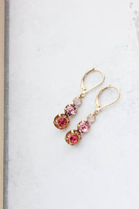 Pink Drop Earrings | Rose Water Opal Glass Jewel