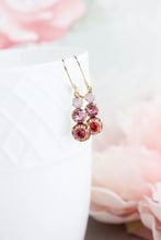 Load image into Gallery viewer, Pink Drop Earrings | Rose Water Opal Glass Jewel