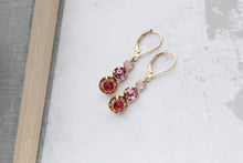 Load image into Gallery viewer, Pink Drop Earrings | Rose Water Opal Glass Jewel