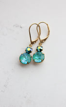 Load image into Gallery viewer, Little Drop Earrings | Turquoise Blue Glass Jewe