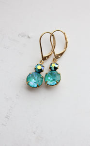 Little Drop Earrings | Turquoise Blue Glass Jewe