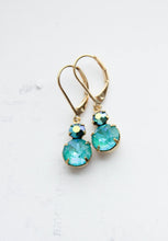 Load image into Gallery viewer, Little Drop Earrings | Turquoise Blue Glass Jewe