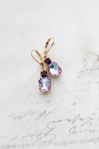 Lavender Glass Earrings