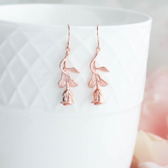 Little Rose Earrings | Long Stem Roses