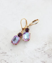 Load image into Gallery viewer, Lavender Glass Earrings