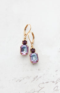 Lavender Glass Earrings