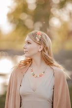 Load image into Gallery viewer, Floral Statement Bib Necklace | Pearls and Roses