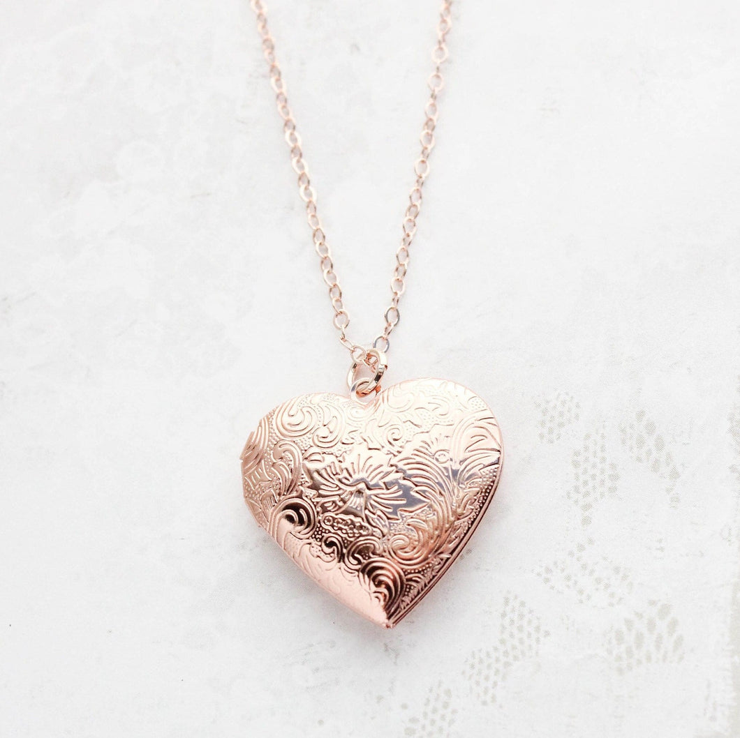 Rose Gold Locket Necklace (3 styles)