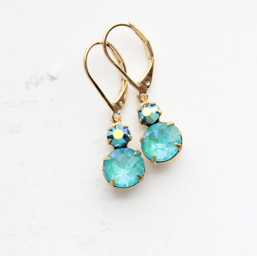 Little Drop Earrings | Turquoise Blue Glass Jewe