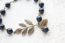 Load image into Gallery viewer, Branch Bracelet Pine Cone Acorn Charm