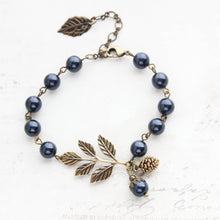 Load image into Gallery viewer, Branch Bracelet Pine Cone Acorn Charm