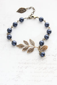 Branch Bracelet Pine Cone Acorn Charm