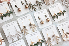 Load image into Gallery viewer, Cedar Branch And Cone Earrings (2 styles)