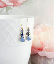 Load image into Gallery viewer, Blue Drop Earrings | Shades of Blue | Small Earrings