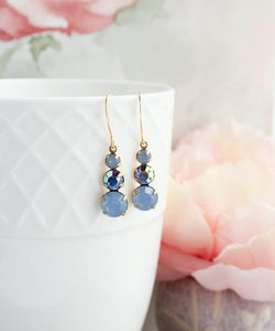 Blue Drop Earrings | Shades of Blue | Small Earrings