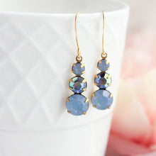 Load image into Gallery viewer, Blue Drop Earrings | Shades of Blue | Small Earrings