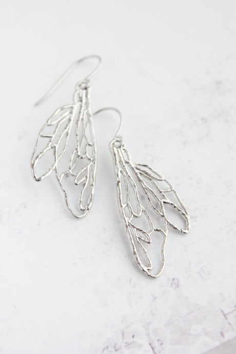 Silver Wing Earrings