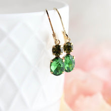 Load image into Gallery viewer, Tiny Spring Green Earrings