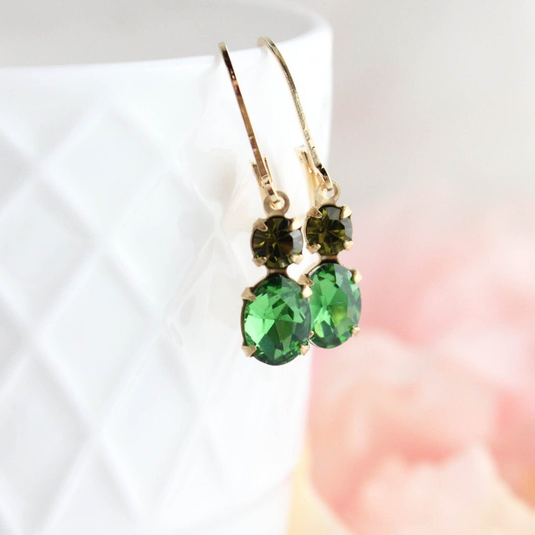 Tiny Spring Green Earrings