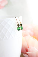 Load image into Gallery viewer, Tiny Spring Green Earrings